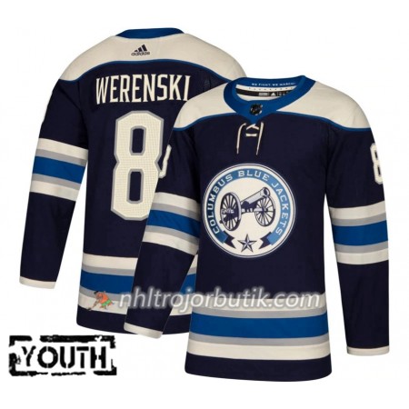 Barn Ishockey Columbus Blue Jackets Tröja Zach Werenski 8 Alternate Adidas 2018-19 Authentic